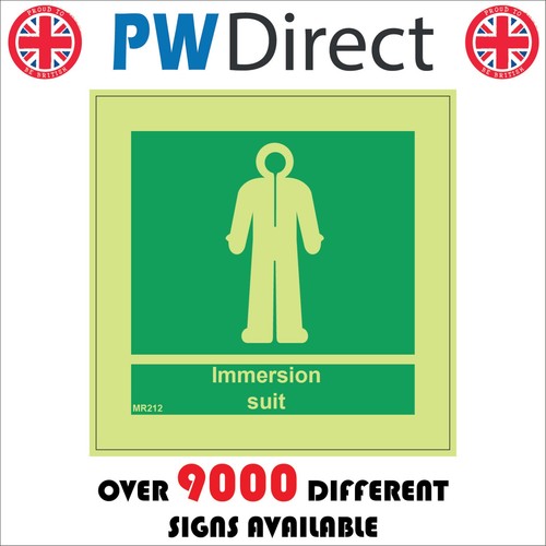 Sign immersion suit safety - immersion,