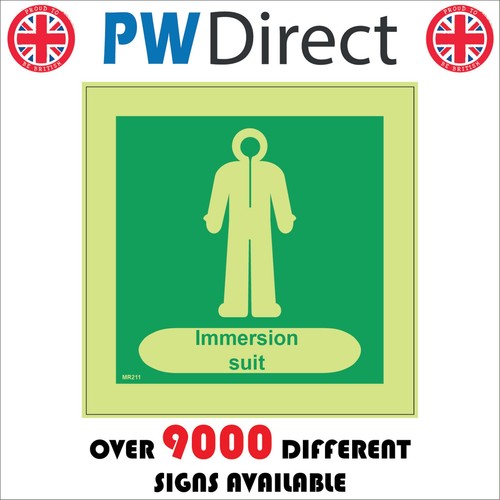 Sign immersion suit safety - sign,
